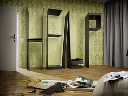 Our Banbury handyman assembling flat pack furniture