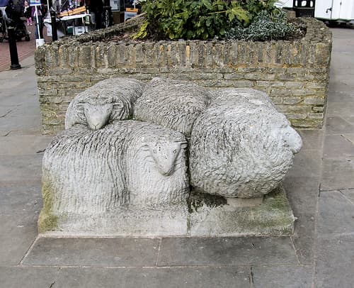 The Sheep Seat in Bicester Marketplace, Oxfordshire