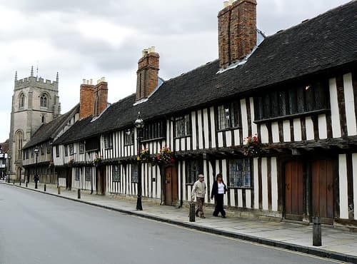 Street view of the magnificent 16th century period terraced houses